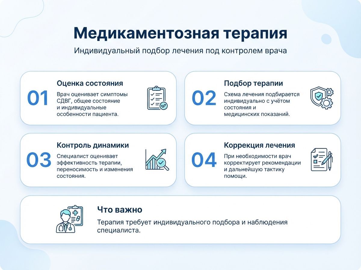 Лечение СДВГ в Макеевке у детей и взрослыхинфографика