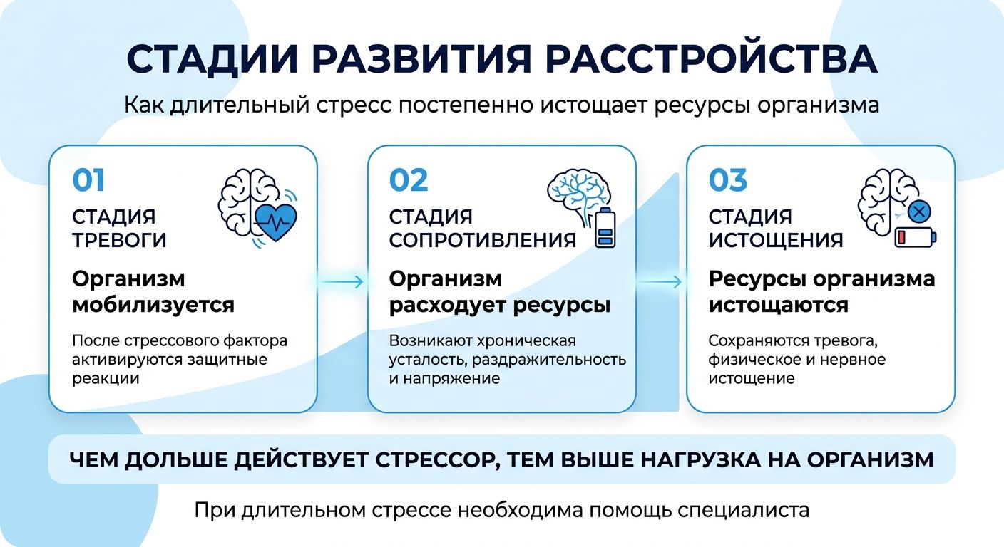 Лечение стресса в Макеевке инфографика